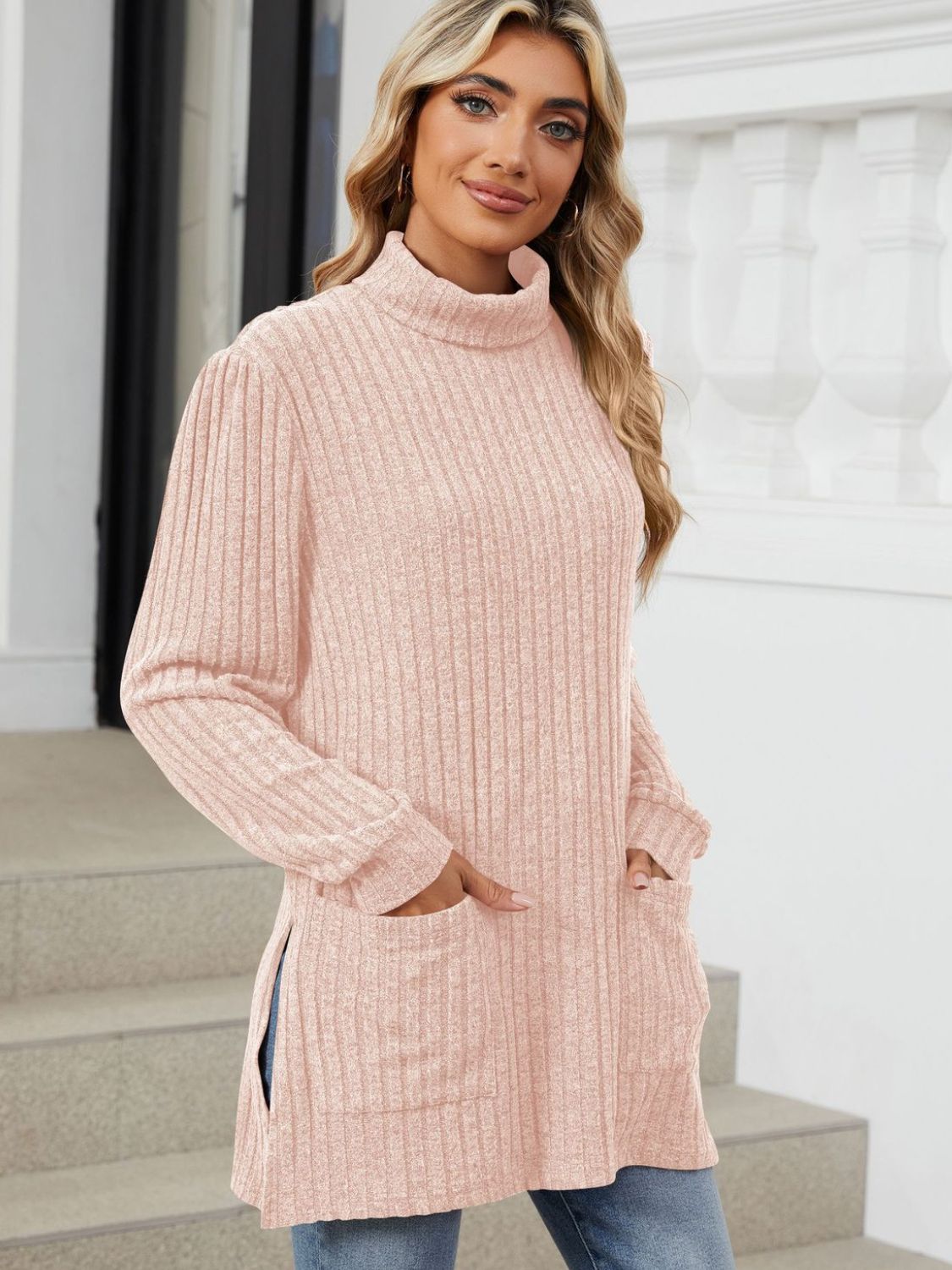 Classic Pocketed Oversized Sweater - Opal Chic Boutique