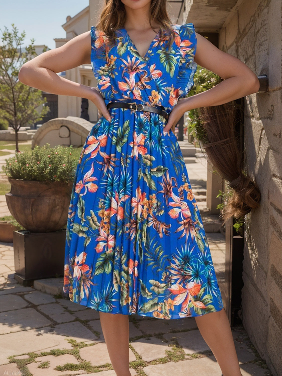 Bloom & Ruffle Dress - Opal Chic Boutique