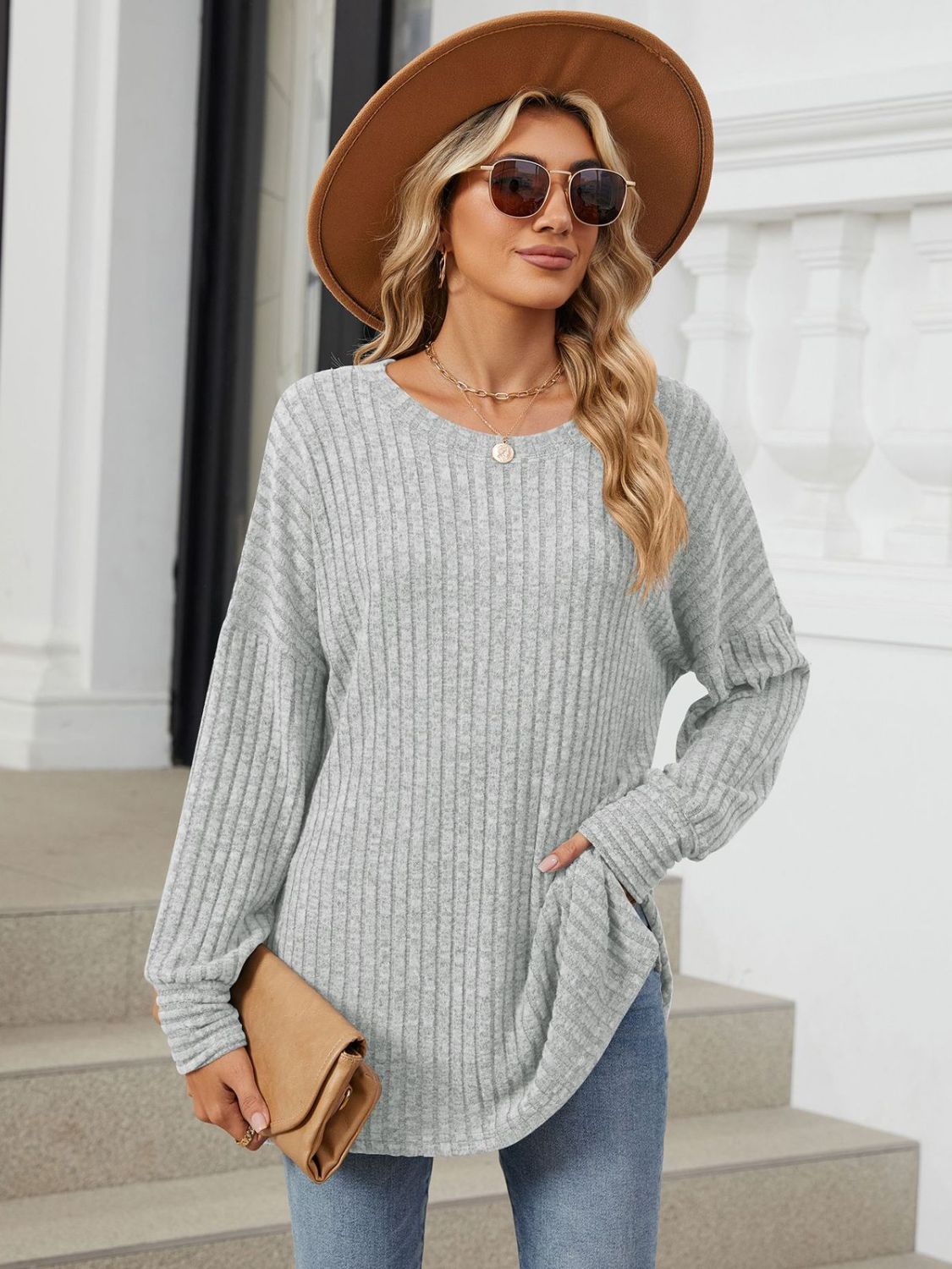 Classic Oversized Long Sleeve Shirt - Opal Chic Boutique