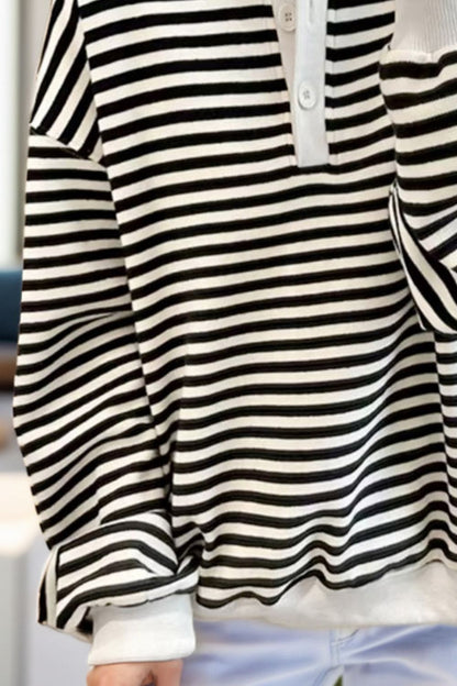 Cozy Up Striped Sweatshirt - Opal Chic Boutique