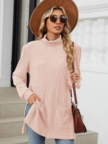 Classic Pocketed Oversized Sweater - Opal Chic Boutique