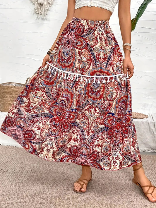 Boho Hippie Midi Skirt - Opal Chic Boutique