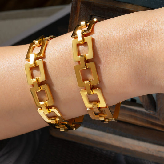 Chunky Square Chain Bracelet