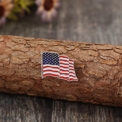 2PC StarSpangled Flag Brooch