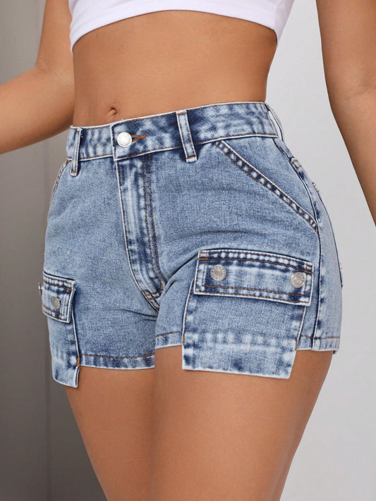 Mid-Rise Denim Shorts - Opal Chic Boutique