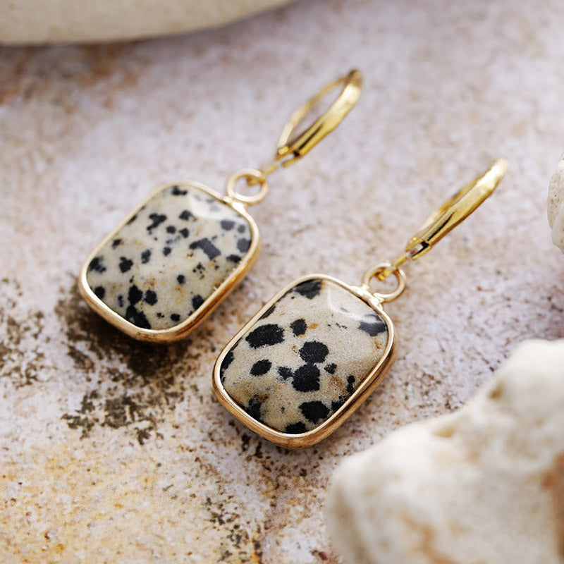 Natural Stone Dangle Earrings