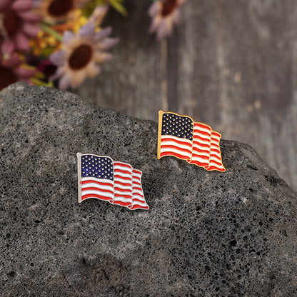 2PC StarSpangled Flag Brooch