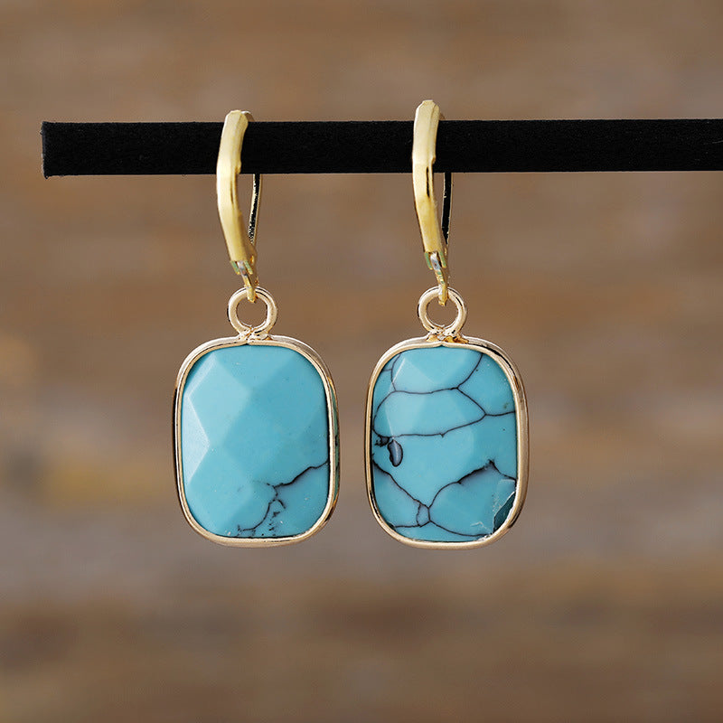 Natural Stone Dangle Earrings