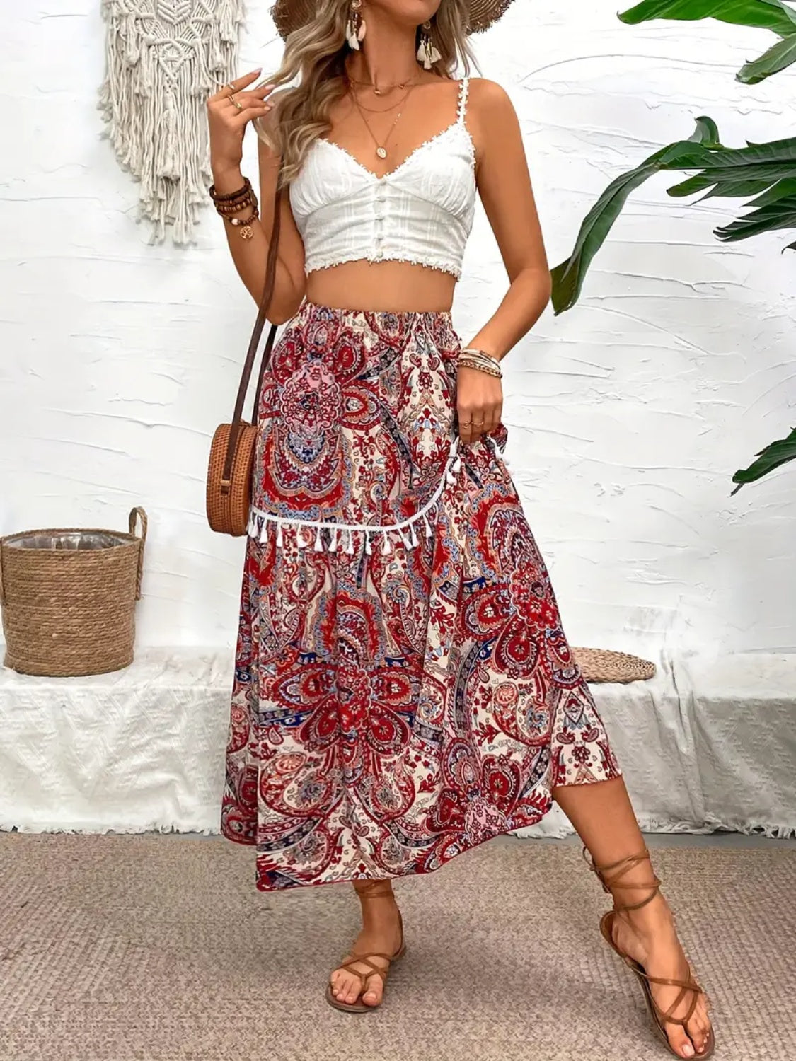 Boho Hippie Midi Skirt - Opal Chic Boutique