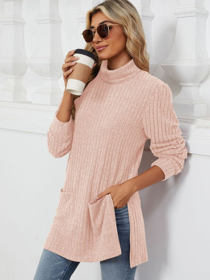 Classic Pocketed Oversized Sweater - Opal Chic Boutique